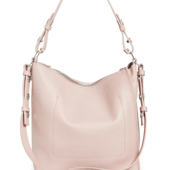 ALL SAINTS KITA SHOULDER/CROSSBODY BAG PEBBLED PINK - Picture 3 of 5